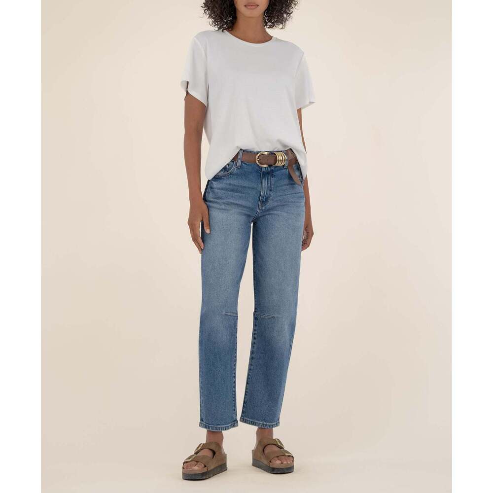 Kut from the Kloth Ashley High Rise Slouchy Barrel Straight Leg Size 1212 / Impr